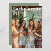 Invitation Couverture du magazine Bachelorette Brunch (Devant / Derrière)