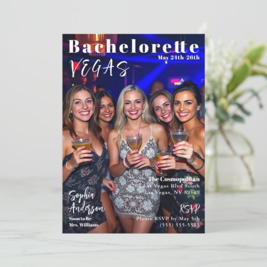 Invitation Couverture du magazine Bachelorette Weekend (Debout devant)