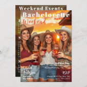 Invitation Couverture du magazine Bachelorette Weekend (Devant / Derrière)