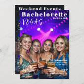 Invitation Couverture du magazine Bachelorette Weekend (Devant / Derrière)