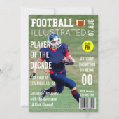 Invitation Couverture du magazine Célébrité Footballeur fête  (Devant)