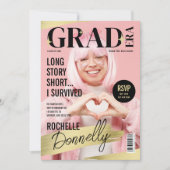 Invitation Couverture du magazine Cute Photo Grad Era Party (Devant)