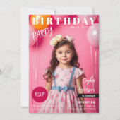 Invitation Couverture du magazine de fête d'anniversaire (Devant)