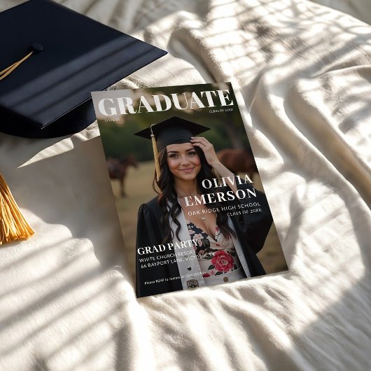 Invitation Couverture du magazine - Diplôme photo