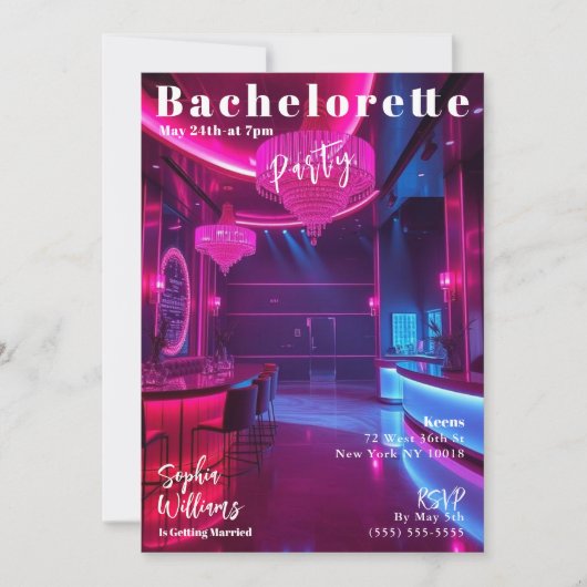 Invitation Couverture du magazine du Bachelorette Party (Devant)