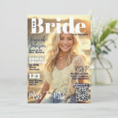 Invitation Couverture du magazine Fête des mariées (Debout devant)