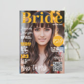 Invitation Couverture du magazine Fête des mariées (Debout devant)