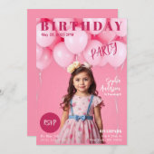 Invitation Couverture du magazine Filles Anniversaire (Devant / Derrière)