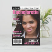 Invitation Couverture du magazine Fuchsia Bachelorette Invita (Debout devant)