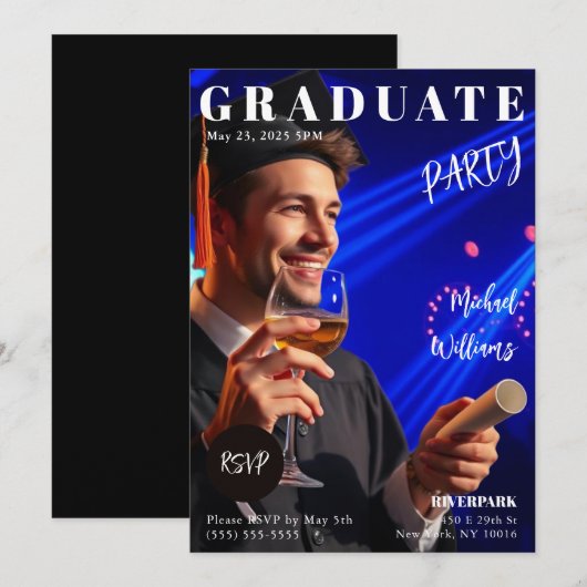 Invitation Couverture du magazine Graduate (Devant / Derrière)