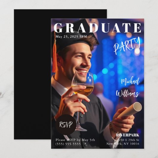 Invitation Couverture du magazine Graduate (Devant / Derrière)