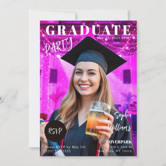Invitation Couverture du magazine Graduate (Devant)