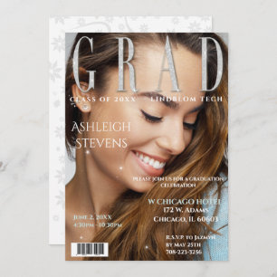 Invitation Couverture du magazine Graduate Photo Graduate Par