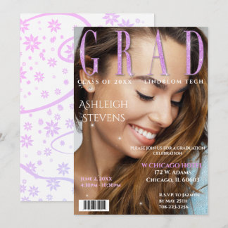 Invitation Couverture du magazine Graduate Photo Graduate Par