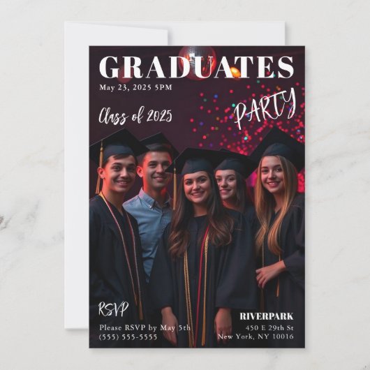 Invitation Couverture du magazine Graduates (Devant)