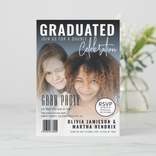Invitation Couverture du magazine | Joint Graduation Party (Debout devant)