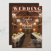 Invitation Couverture du magazine mariage campagnard (Devant / Derrière)