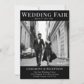 Invitation Couverture du magazine Mariage noir et blanc (Devant)