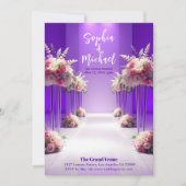 Invitation Couverture du magazine mariage violet (Devant)