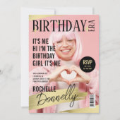 Invitation Couverture du magazine Photo Anniversaire Fête de (Devant)