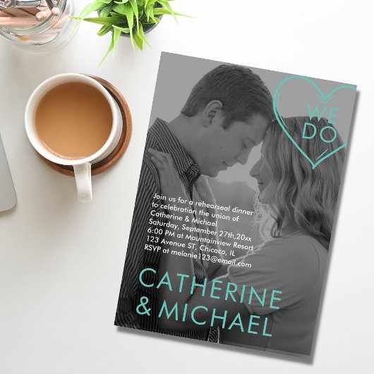 Invitation Couverture du magazine - photo foncée - minimalist