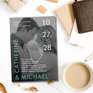 Invitation Couverture du magazine - photo foncée - minimalist