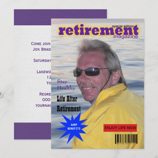 Invitation Couverture du magazine Retraite (Devant / Derrière)