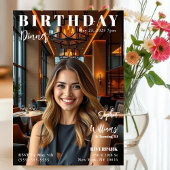 Invitation Couverture Magazine Anniversaire Dîner