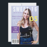 Invitation Couverture Magazine moderne 2 Photos Sweet 16<br><div class="desc">Couverture de magazine moderne 2 Photos Sweet 16 Invitation</div>