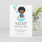 Invitation Covid-19 Corona Virus thème Garçon Anniversaire (Debout devant)