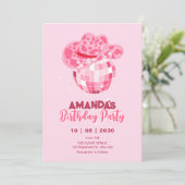 Invitation Cow-boy à disco rose (Debout devant)