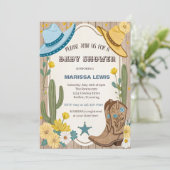 Invitation Cow-boy de budget bottes Western chapeau à large b (Debout devant)