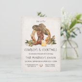 Invitation Cow-boys rustiques et cocktails de soirée (Debout devant)