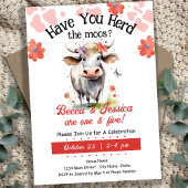 Invitation Cow Herd moos Double Anniversaire