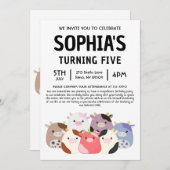 Invitation Cow Squishmallow Birthday Party (Devant / Derrière)