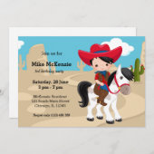 Invitation Cowboy (Devant / Derrière)
