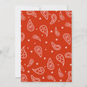 Invitation Cowboy 1st Rodeo Red Wild West Thème Anniversaire (Dos)