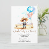 Invitation Cowboy Adventure Baby Boy's Wild West Shower (Debout devant)