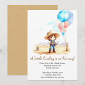 Invitation Cowboy Adventure Baby Boy's Wild West Shower (Devant / Derrière)