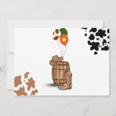Invitation Cowboy Anniversaire 1er Rodéo Anniversaire (Dos)