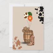 Invitation Cowboy Anniversaire 2e Rodéo Anniversaire (Dos)