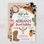 Invitation Cowboy Anniversaire 2e Rodéo Anniversaire (Devant / Derrière)