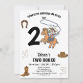 Invitation CowBoy Anniversaire Rodeo Party (Devant)