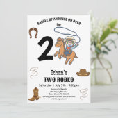 Invitation CowBoy Anniversaire Rodeo Party (Debout devant)