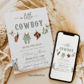 Invitation Cowboy Baby shower Ouest