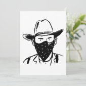 Invitation Cowboy Bandit (Debout devant)