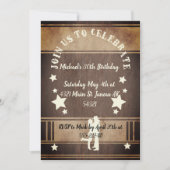 Invitation Cowboy bois rustique 30e anniversaire (Devant)