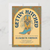 Invitation Cowboy Boot et son Mariage de Bachelorette Party (Devant)