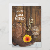 Invitation Cowboy Boots Daisy Dernier Rodéo Bachelorette Part (Devant)