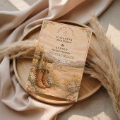 Invitation Cowboy Boots Desert Wedding
